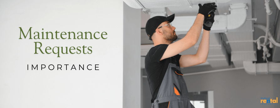 Maintenance technician repairing ceiling fixture to illustrate the importance of submitting rental maintenance requests at Midland Rentals.